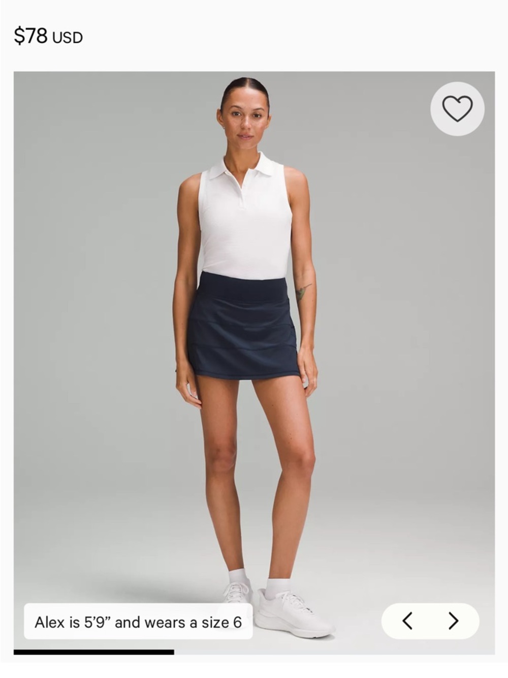 lululemon athletica Black Athletic Skirt with Logo